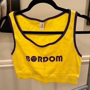 Yellow and purple BORDOM two piece